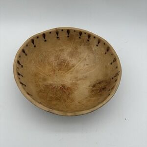 Handmade 8" Decorative Gourd Bowl With Drawing On The Bottom‎